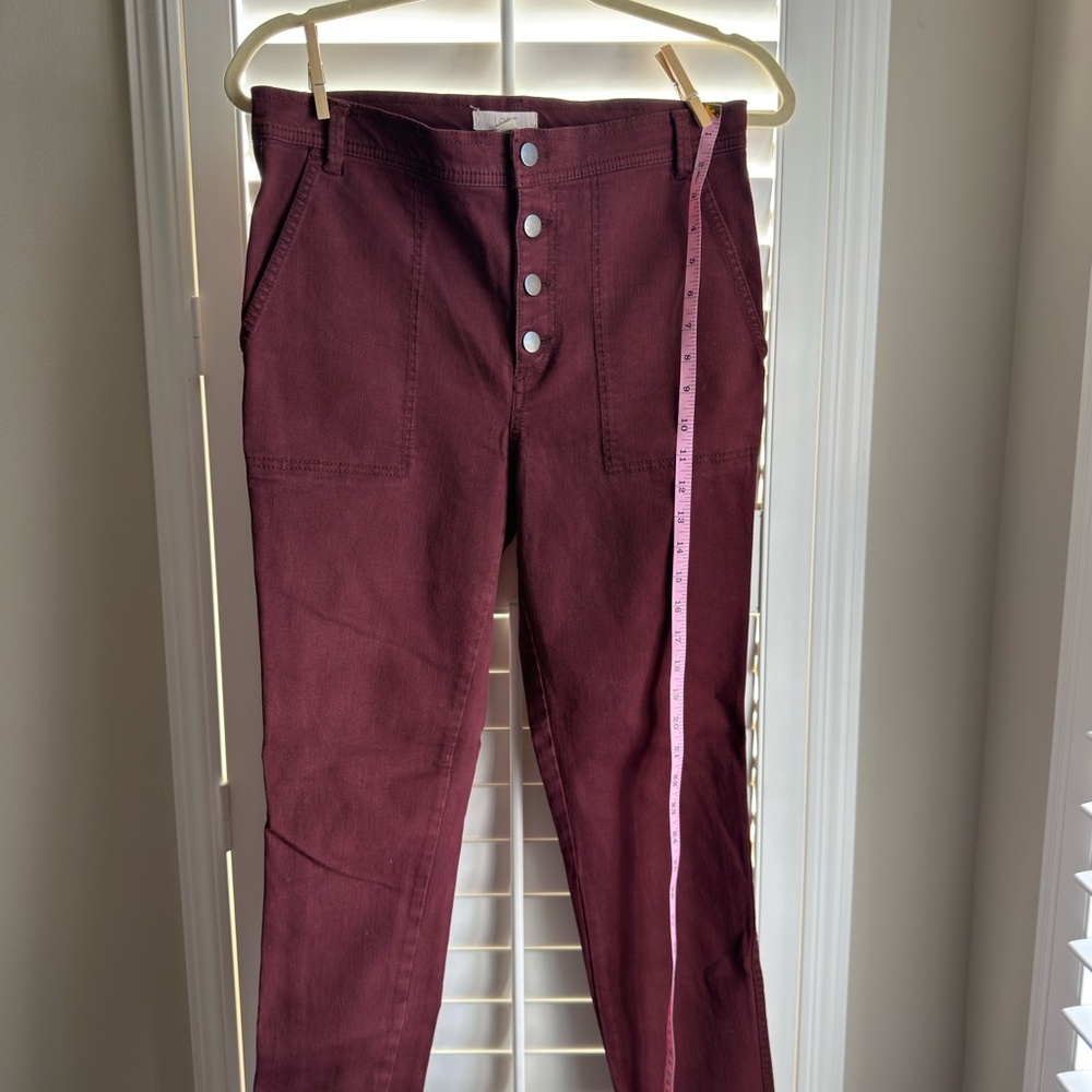 LOFT Maroon Button-Front Jeans Size 6T - Picture 8 of 9
